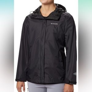 Columbia Women’s Arcadia II Rain Jacket - Waterproof Packable - Black 3x NWT